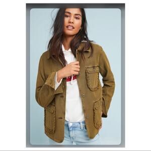 Anthropologie olive army jacket green